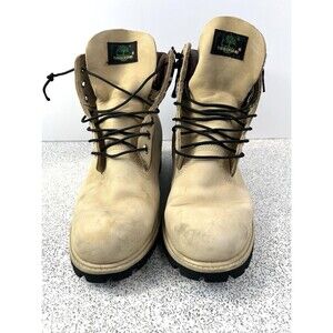 MEN'S TIMBERLAND PREMIUM 6-INCH WATERPROOF BOOTS Size US 8.5 Light Beige